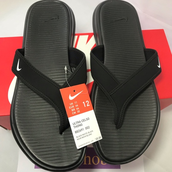 mens nike flip flops size 12